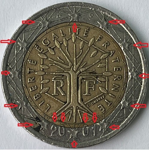 France euro coin 2001 - france,