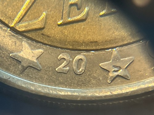 Euro coin error mint - error,