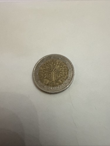 French euro coin - 2, tree