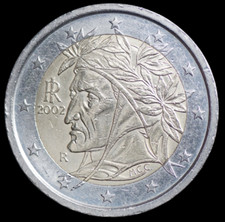 DANTE ALIGHIERI, 2 euro coin