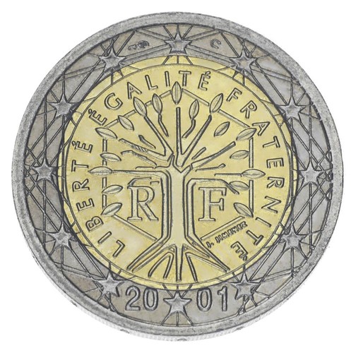 France euro 2001 bimetal - france, 2